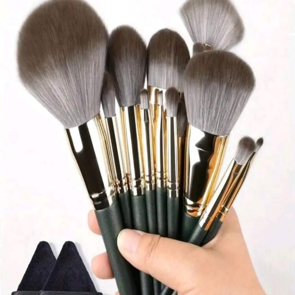 COPY - Makeup Brush Set Kit | 14-Piece Premium Synthetic Kabuki Brushes + Sponge